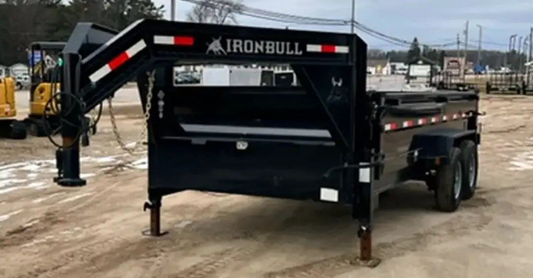 Revolutionize Your Hauling Game: Iron Bull 7’x16′ Gooseneck Dump Trailer Blowout Sale!